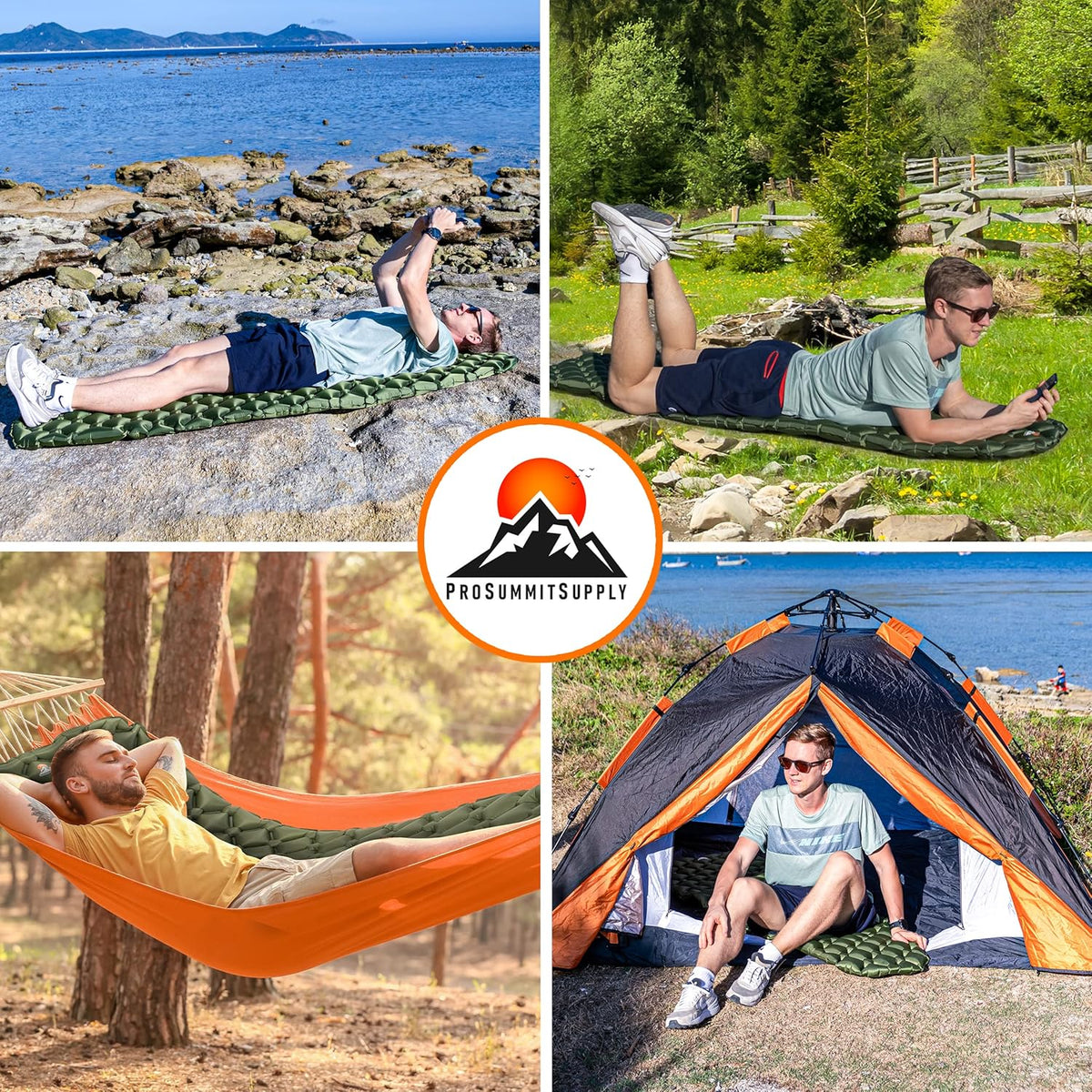 73 x 22.5 x 2.2 20D Ripstop Nylon Waterproof Sleeping Pad with Carry Pouch L365593