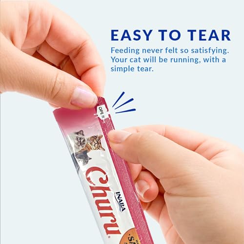 Salmon Creamy Cat Treats with Green Tea Extract & Taurine, 0.5 oz, 60 Tubes H8933