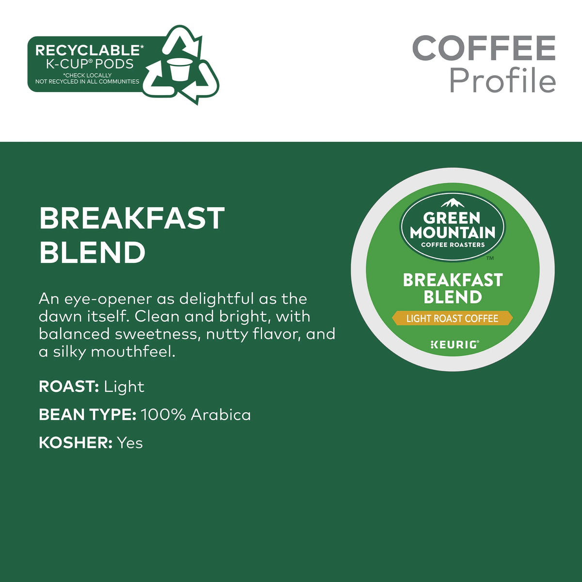 Light Roast K-Cup Coffee Pods, 24 Count S958