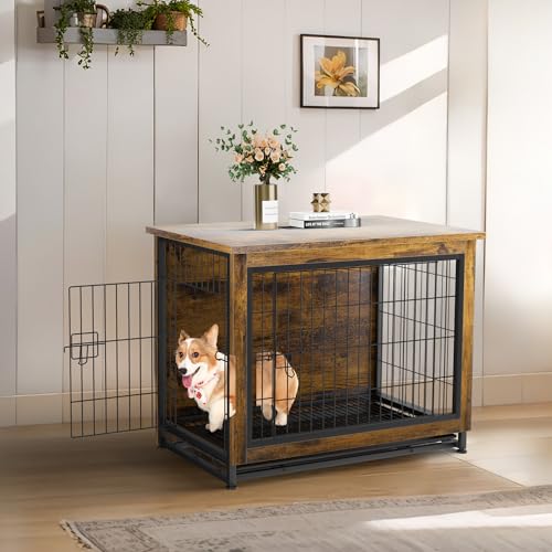 Grey Wooden Dog Kennel Table U52957