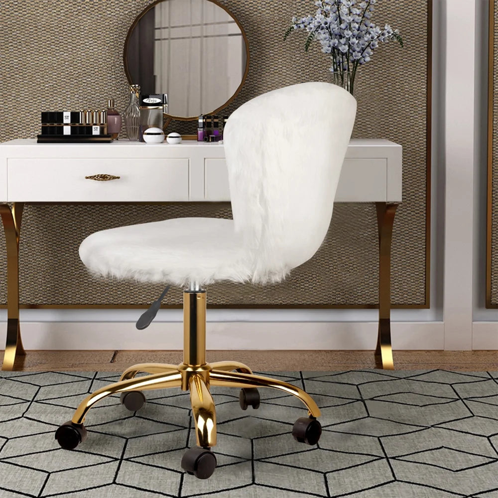 Fuzzy Desk Chairs Set of 2 L91493