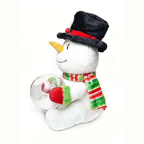 Animated Christmas Snowman LED Light Plush Toy 12 Inches X9161