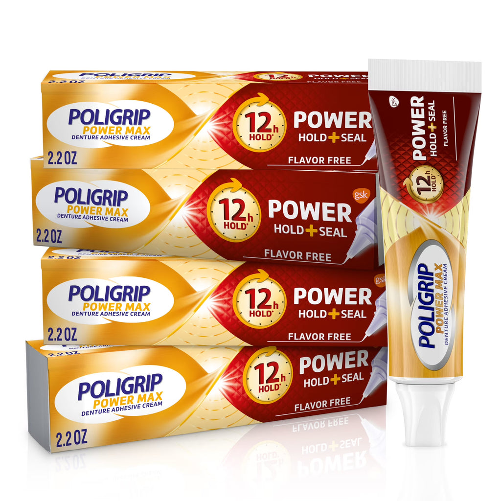 Denture Cream, Unflavored - 2.2 oz 4 Pk J1208