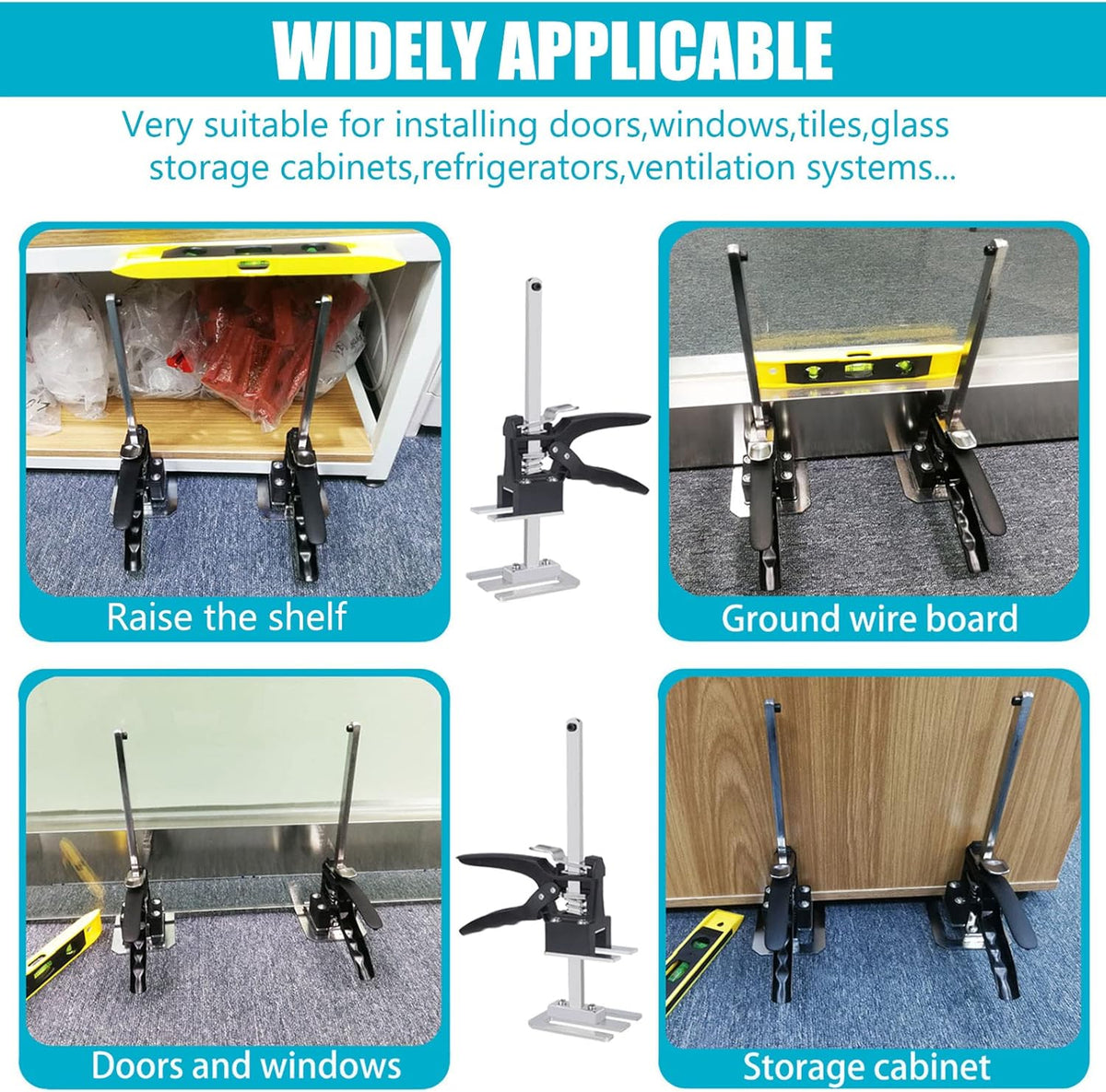 Arm Jack 2 Pack, 12 Inch Lever Arm Lifter with Level Ruler, Hand Jack Lift Tool G350