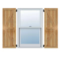Framed Board-n-Batten Shutters with Z-Bar, Rough Sawn Western Red Cedar F3134
