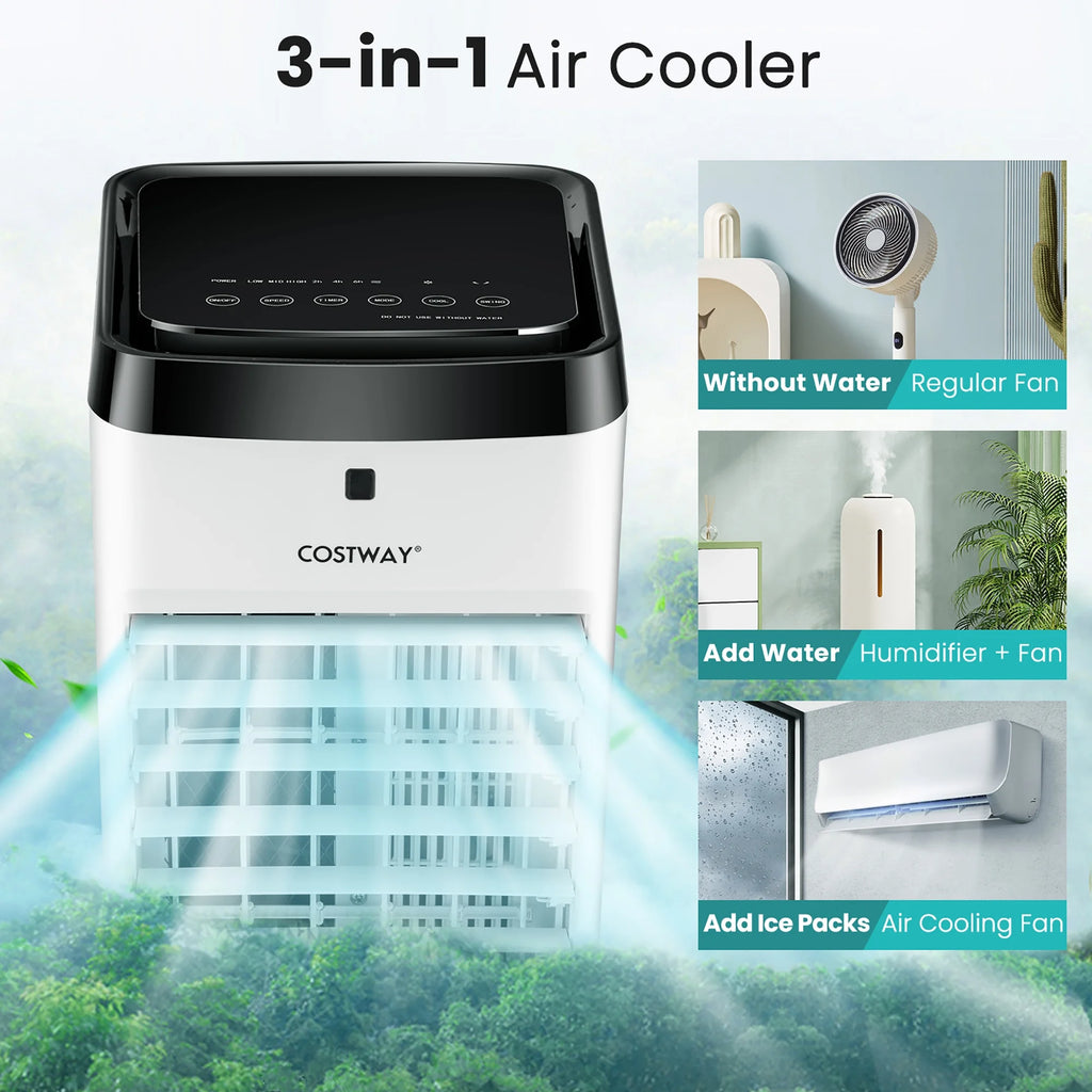 4-in-1 Evaporative Air Cooler with Fan Humidifier K317749