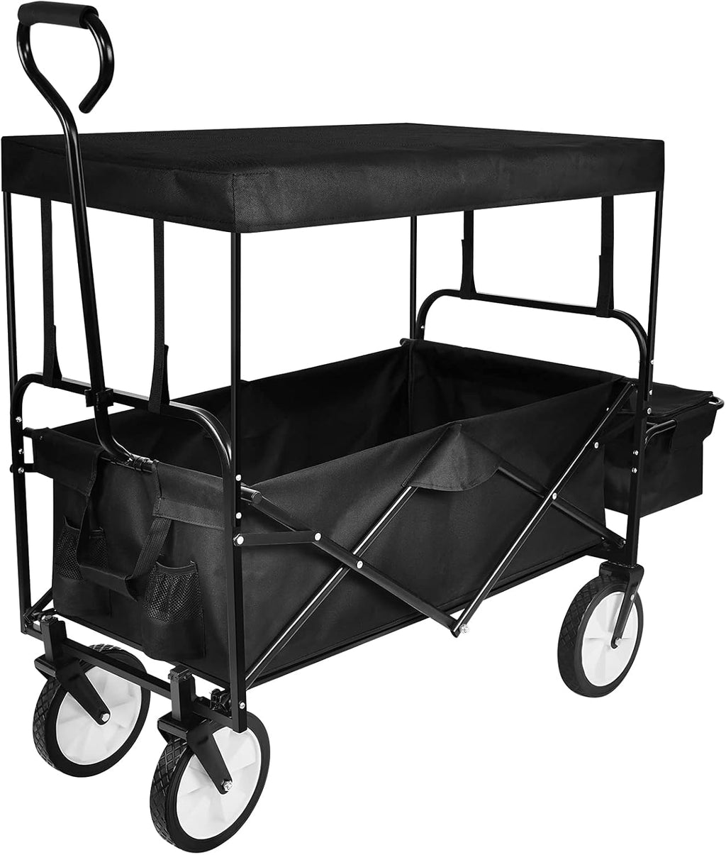 Heavy Duty Folding Portable Hand Cart with Canopy and 8'' Wheels V592