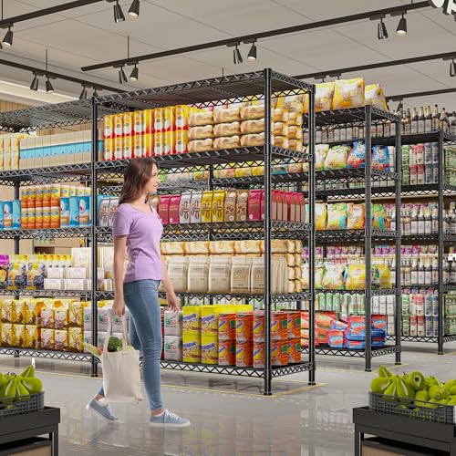 73''W 5-Tier Metal Wire Shelving Unit G658