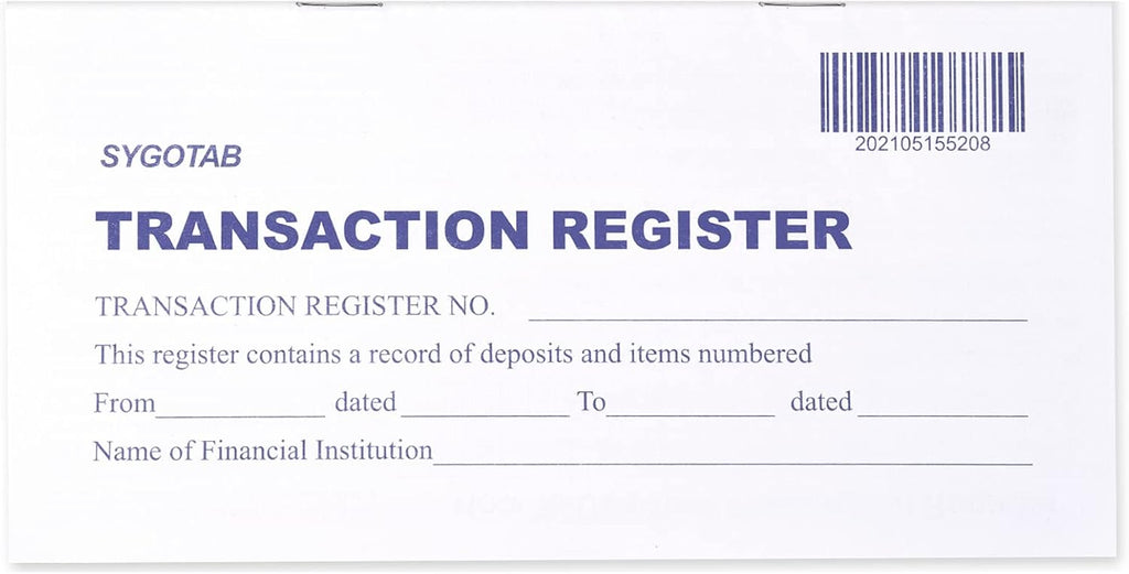 6PCS Checkbook Register C309324
