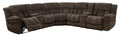 Brown Flannelette Recliner Sectional E660302