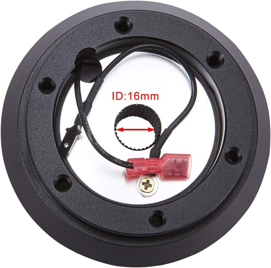 Black Aluminum Steering Wheel Hub Adapter Quick Release Boss Kit S77434