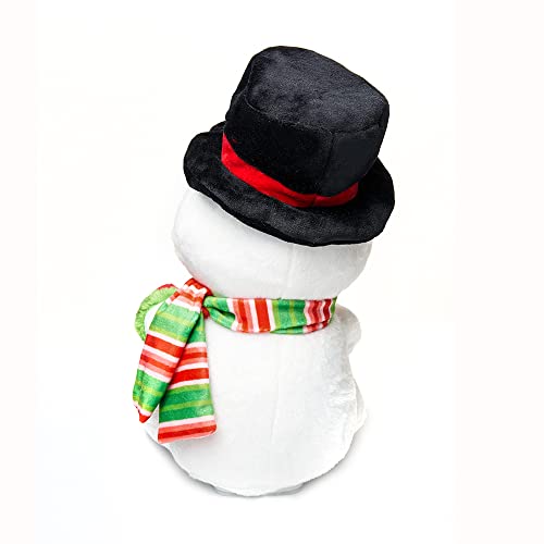 Animated Christmas Snowman LED Light Plush Toy 12 Inches X9161