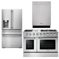 48 Propane Gas Range, Refrigerator with Water and Ice Dispenser, Dishwasher Y496