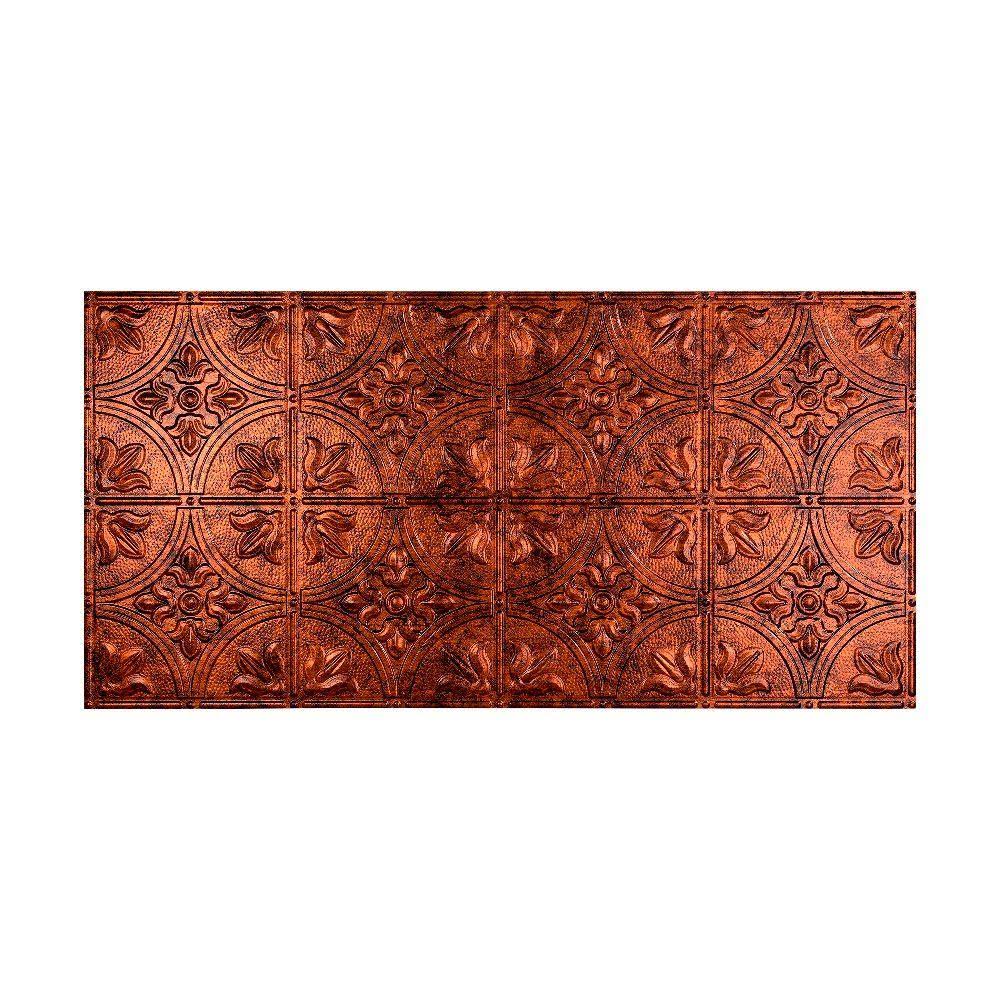 Moonstone Copper Decorative Vinyl Glue Up Ceiling Tile 5 Pack M96703