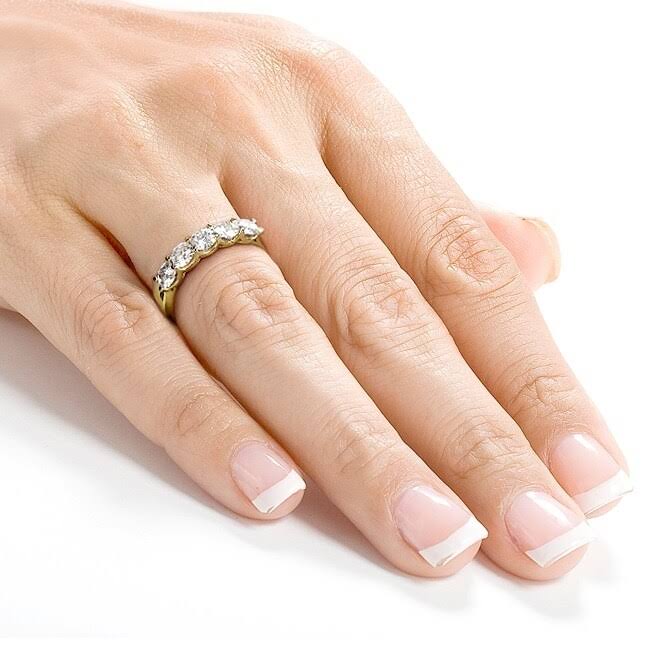 14K Yellow Gold Moissanite Bridal Wedding Band M811