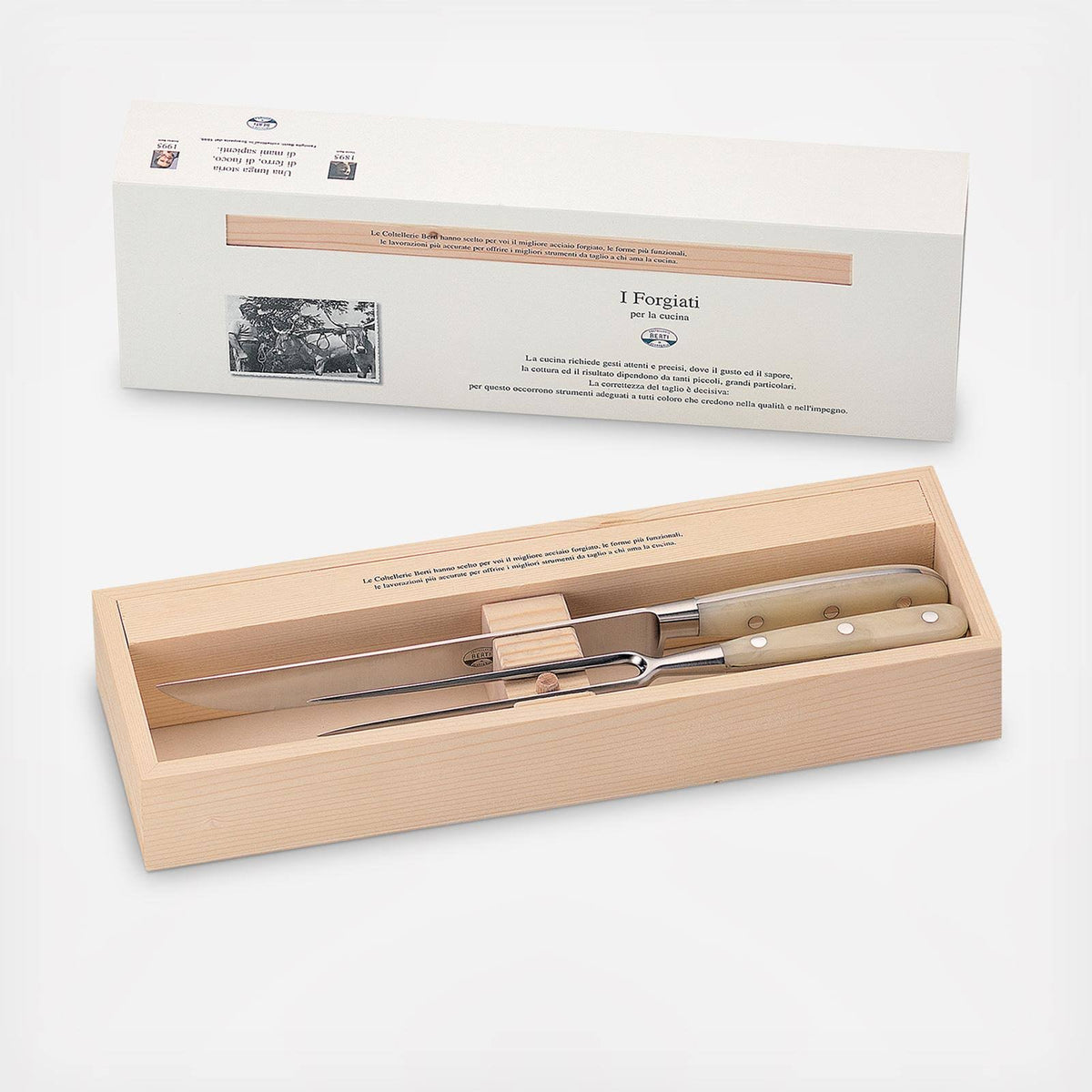 Ivory Lucite Carving Set L398