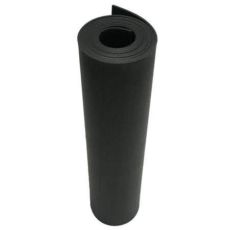 Black Rubber Garage Flooring Sheets and Rolls 3/8 in. T x 4 ft. W x 4 ft. L J83120