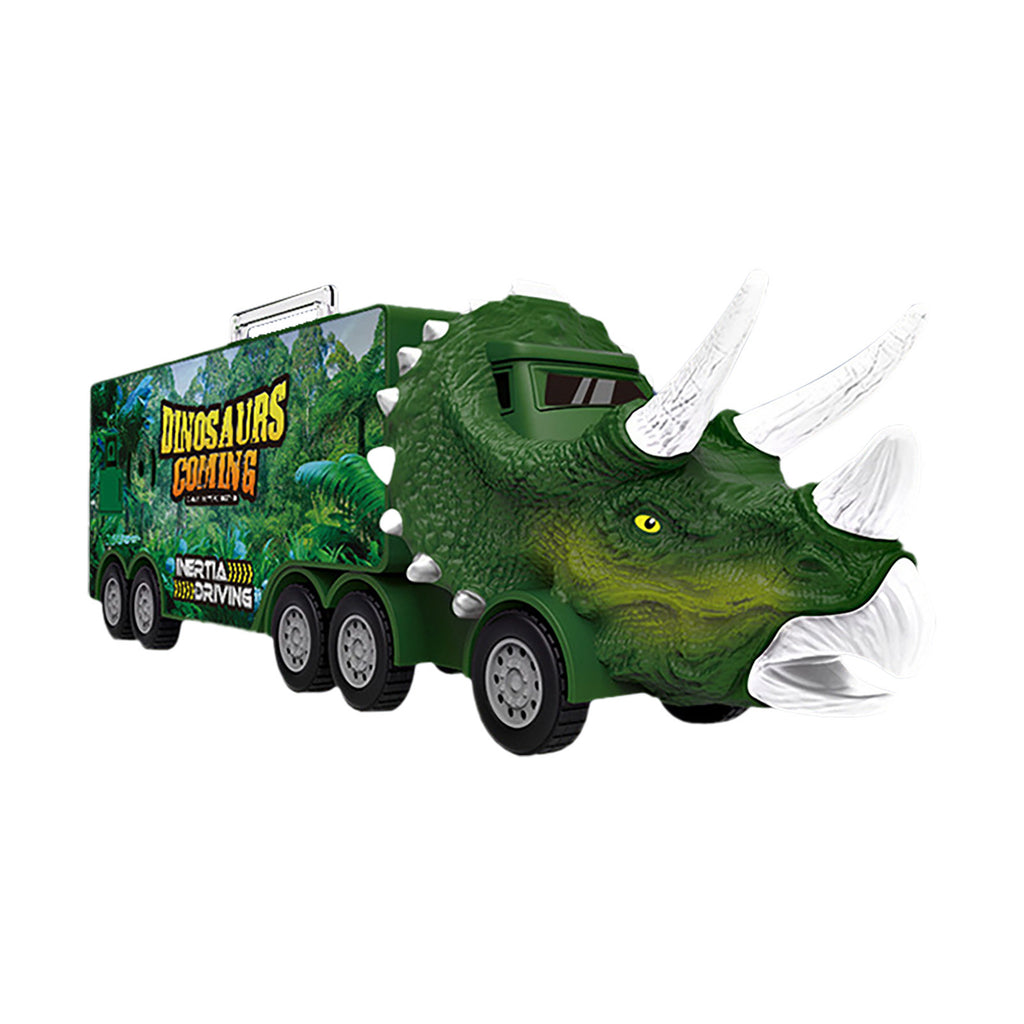 Dinosaur Transport Truck Carrier Toy Car With Dinosaurs Helicopter Portable Handle K2882