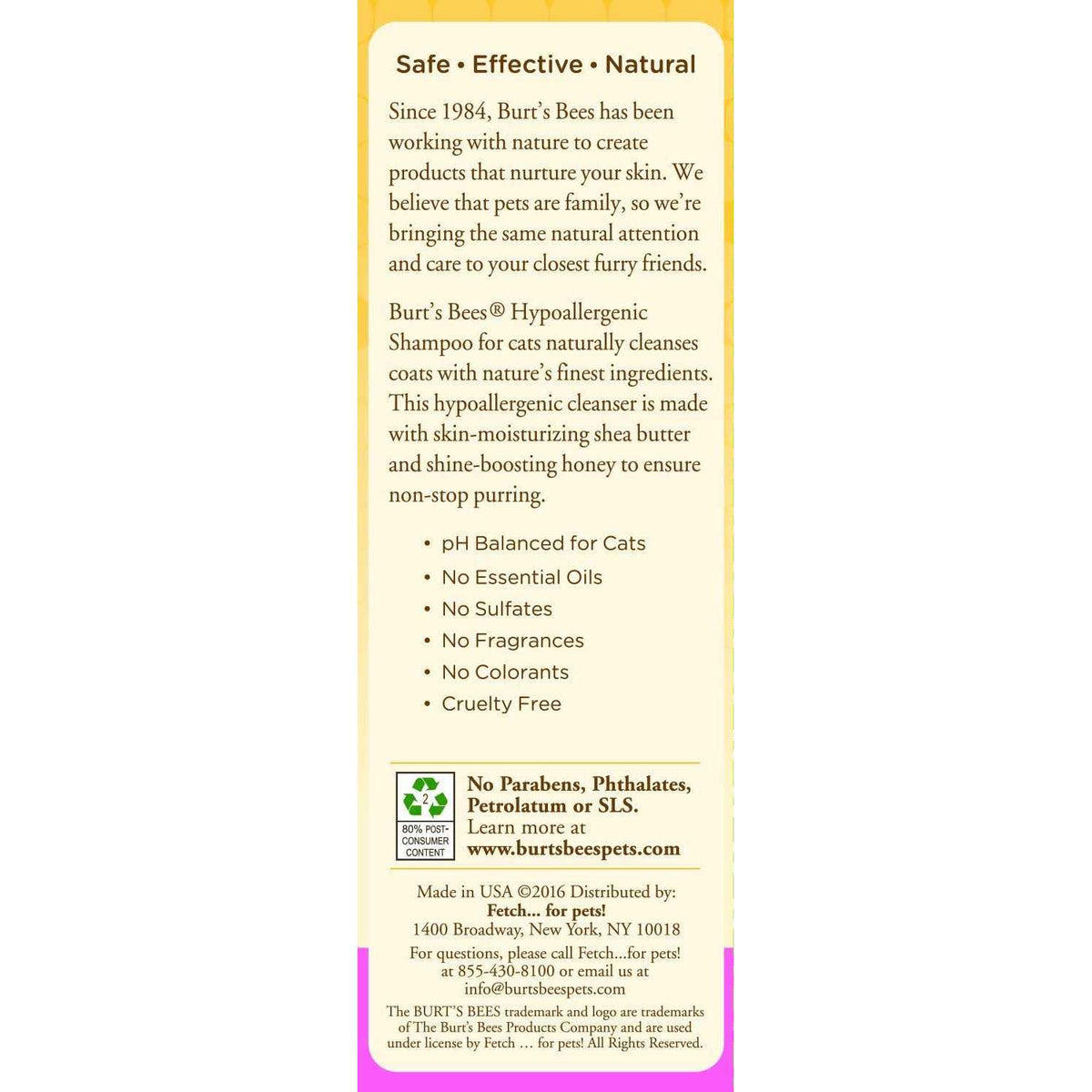 Hypoallergenic Cat Shampoo C3081
