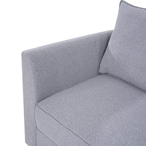Caramel 6-Seater Modular Sleeper Couch with Ottoman Air Leather H173