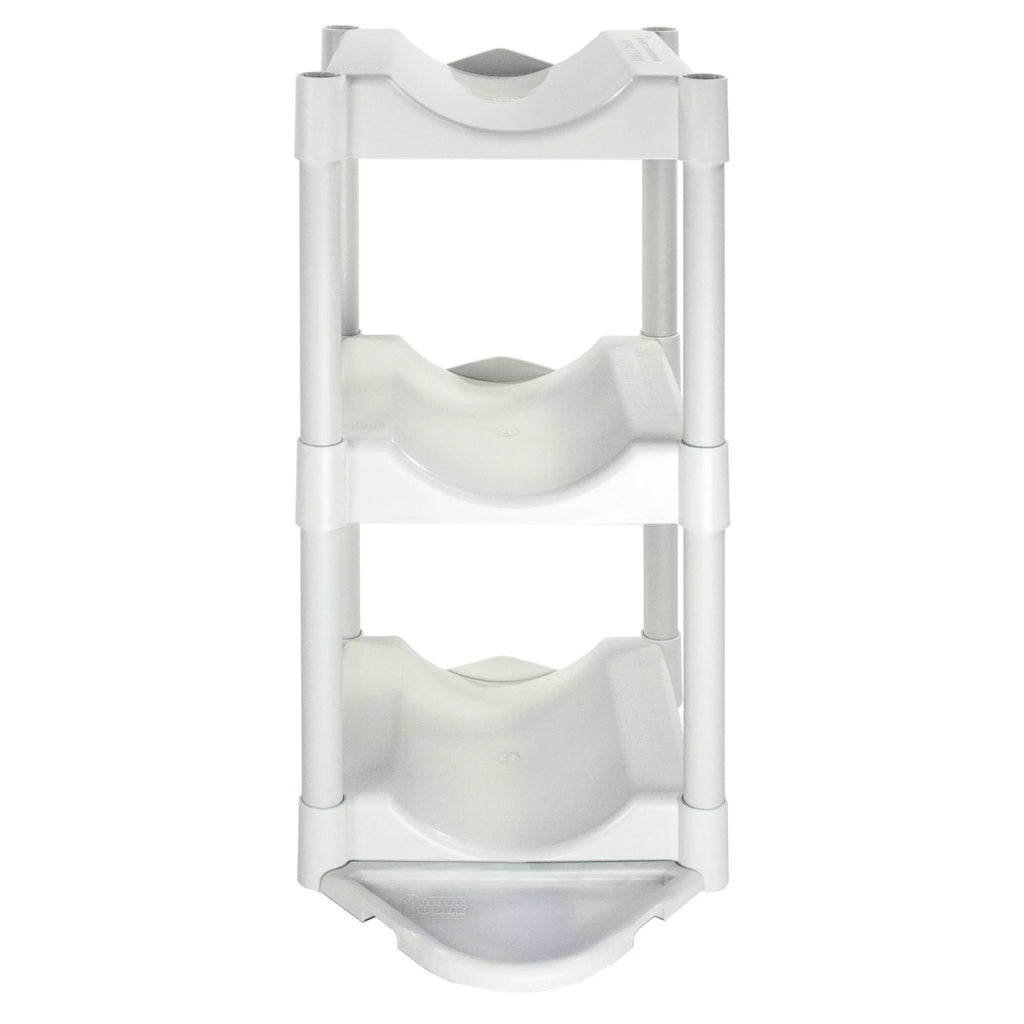 3-Tier White Plastic Storage System with Floor Protector P2988