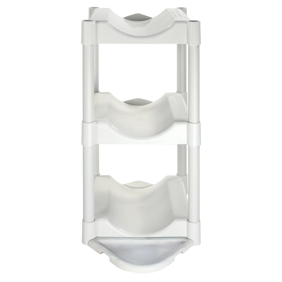 3-Tier White Plastic Storage System with Floor Protector P2988