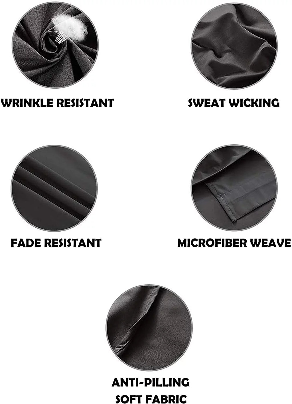 10-Piece Pleated Comforter Set King/Cal King Black H882955