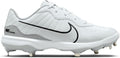 White Gray Size 8 Medium Baseball Cleats N26224