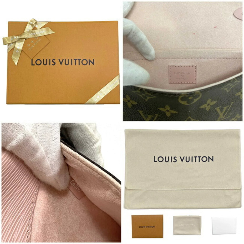 Pink Brown Monogram Leather Handbag C90810