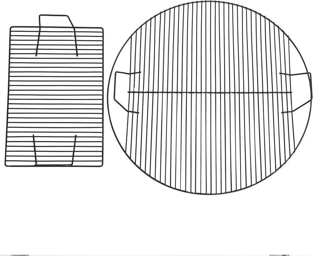 Dual Campfire Steel Cooking Grill Grate Swivel System with Stand V586