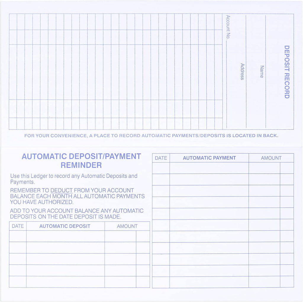 6PCS Checkbook Register C309324