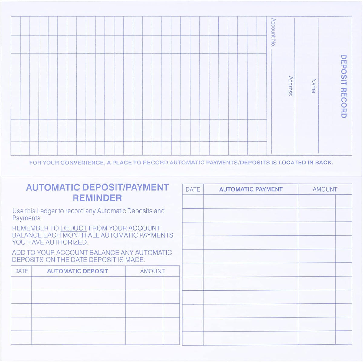 6PCS Checkbook Register C309324