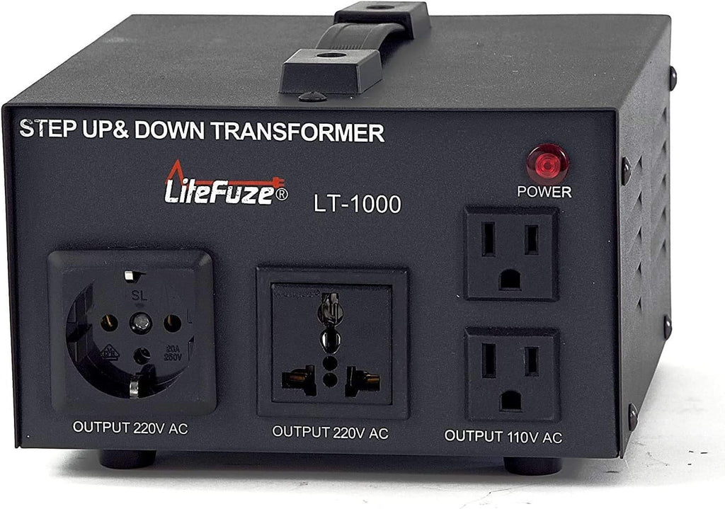 2000 Watt Voltage Converter Transformer with Circuit Breaker Protection E431196