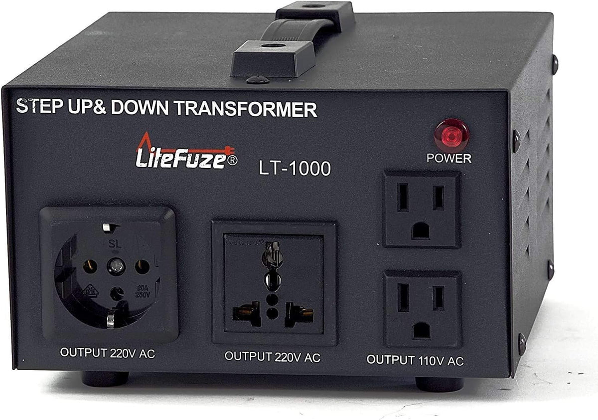 2000 Watt Voltage Converter Transformer with Circuit Breaker Protection E431196