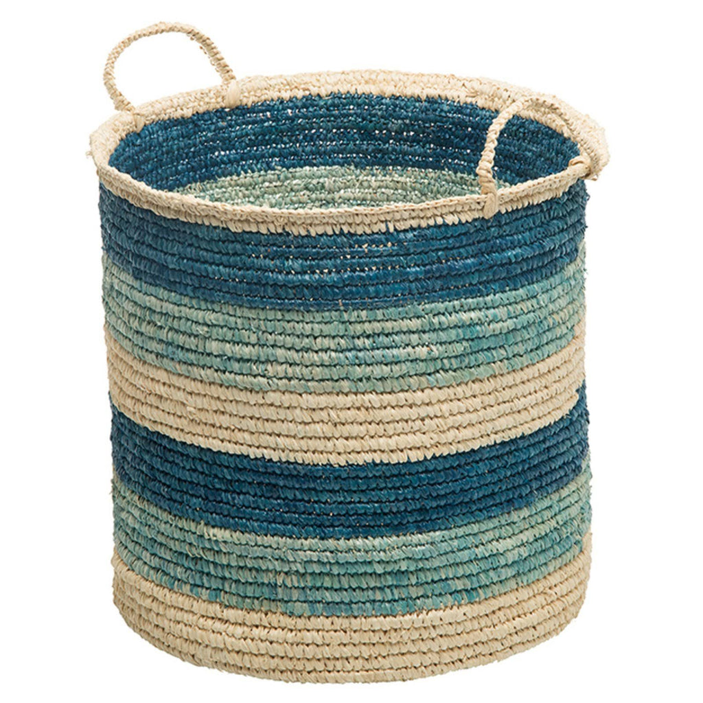 Round Sisal Storage Basket with Handles J12693