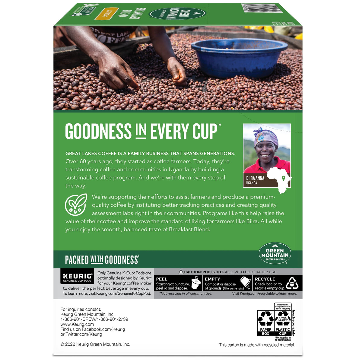 Light Roast K-Cup Coffee Pods, 24 Count S958