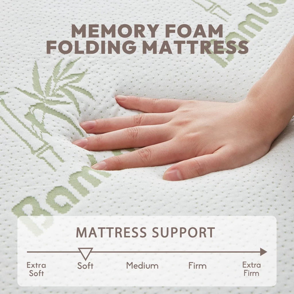 Twin Memory Foam Folding Mattress with Storage Bag G28072