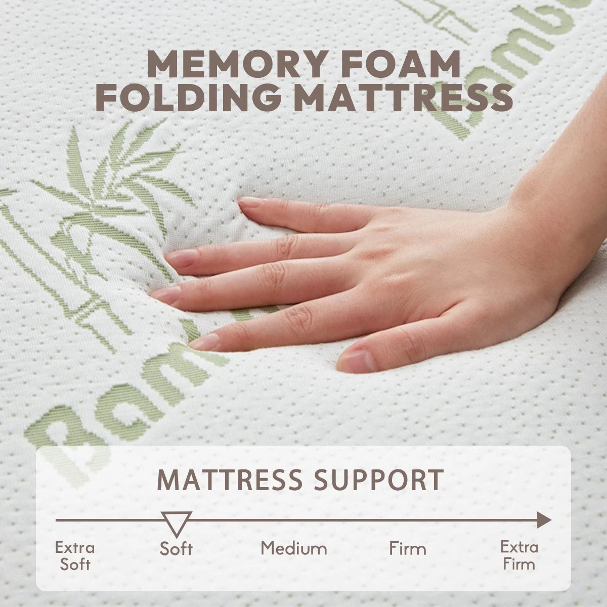 Twin Memory Foam Folding Mattress with Storage Bag G28072