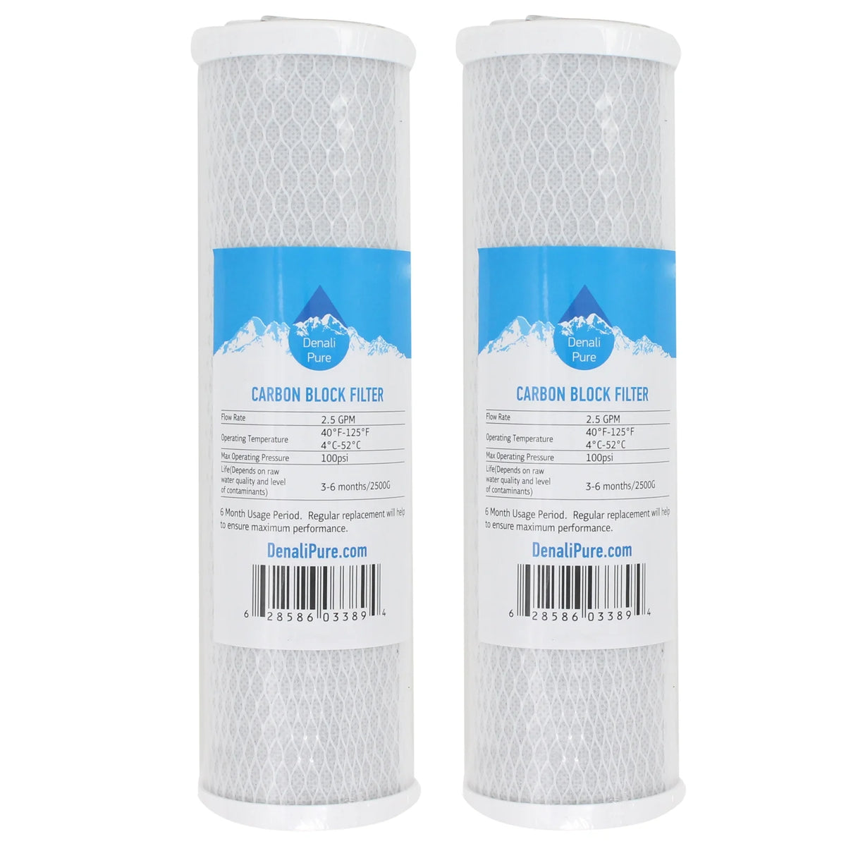 2-Pack 10 inch Activated Carbon Block Filter A694453