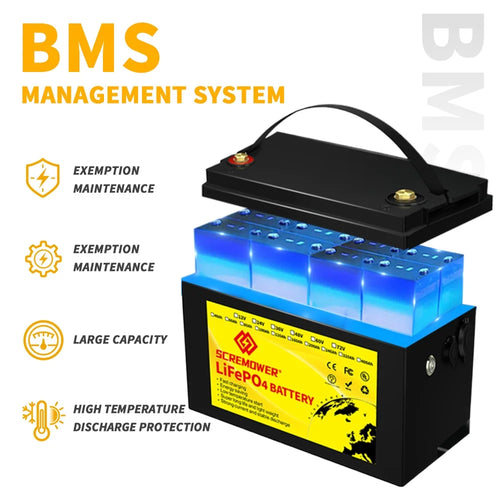12V 100AH LiFePO4 Lithium Battery with 100A BMS R1464