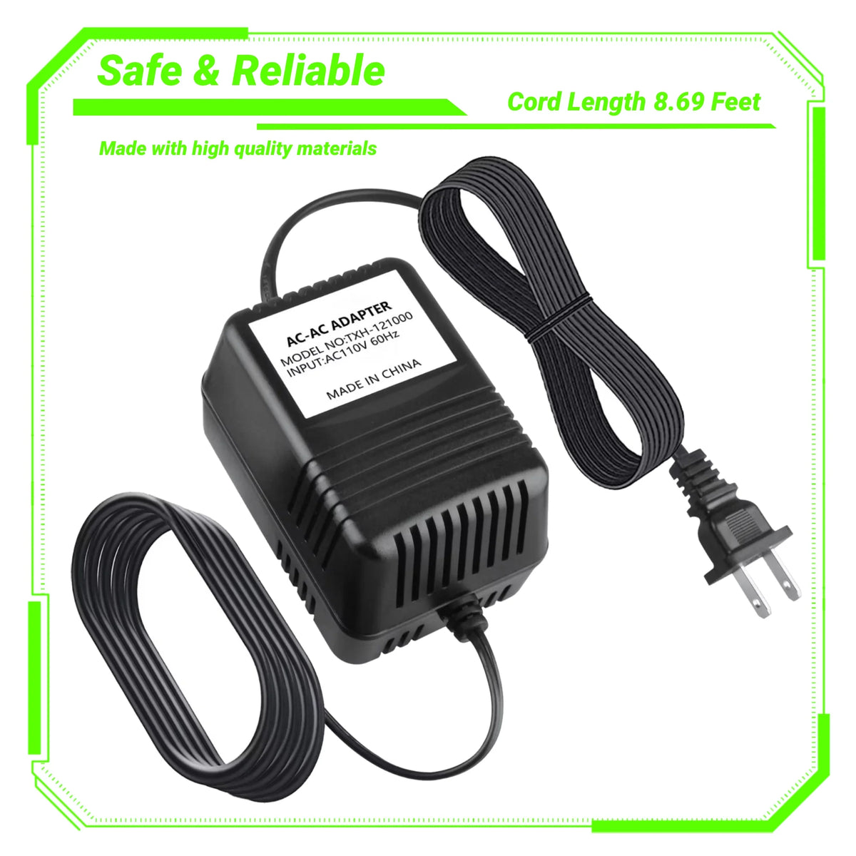 9V 2A AC-AC Adapter Charger Y80922