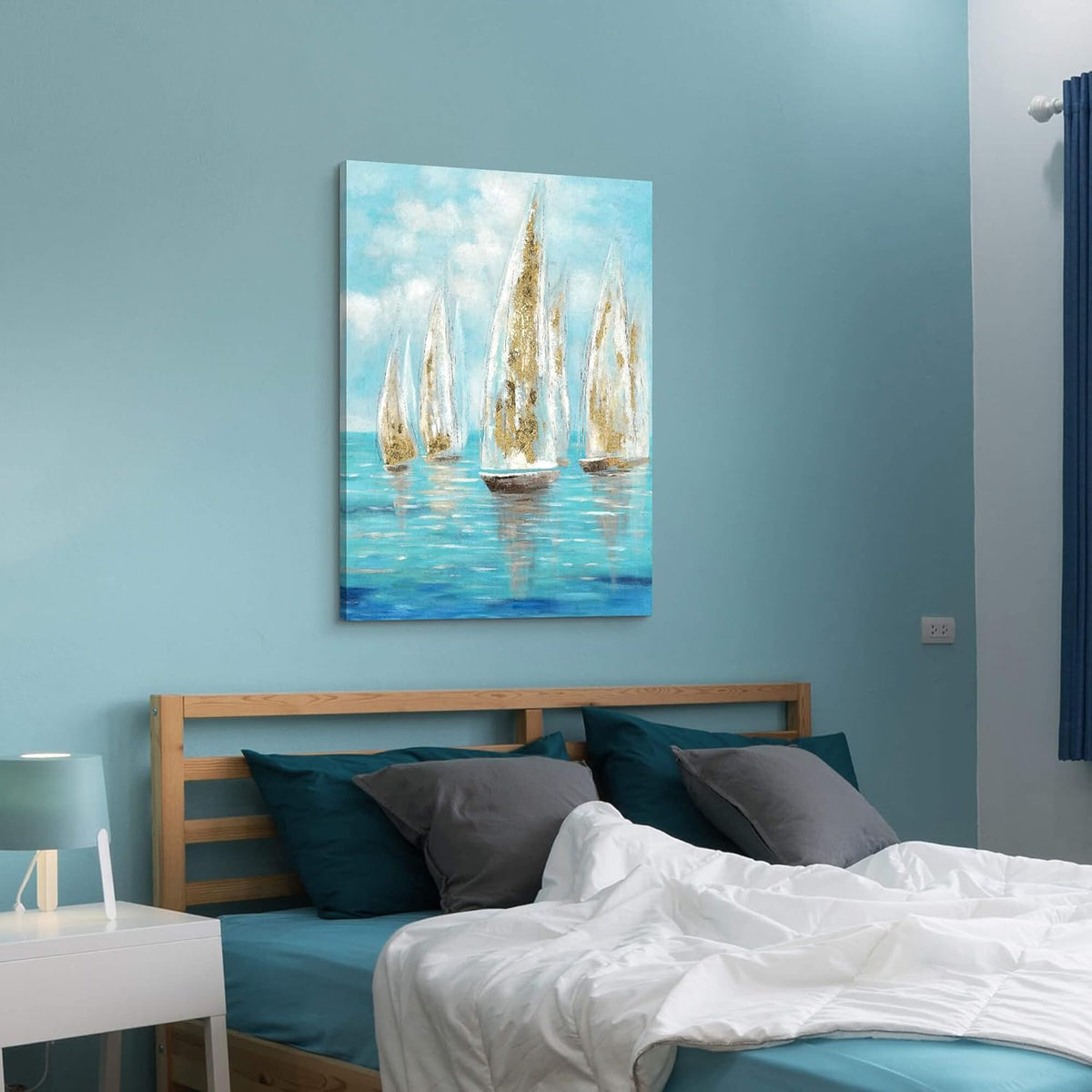 36 x 24 Hand-Painted Textured Canvas Wall Art Z3111