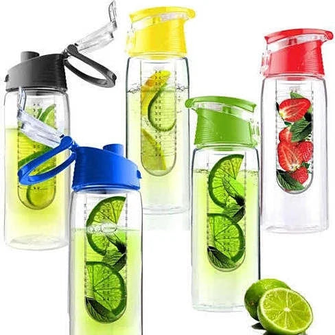 Fruit Cola Bottle with Built-In Straw & Flip Top Cap X10904
