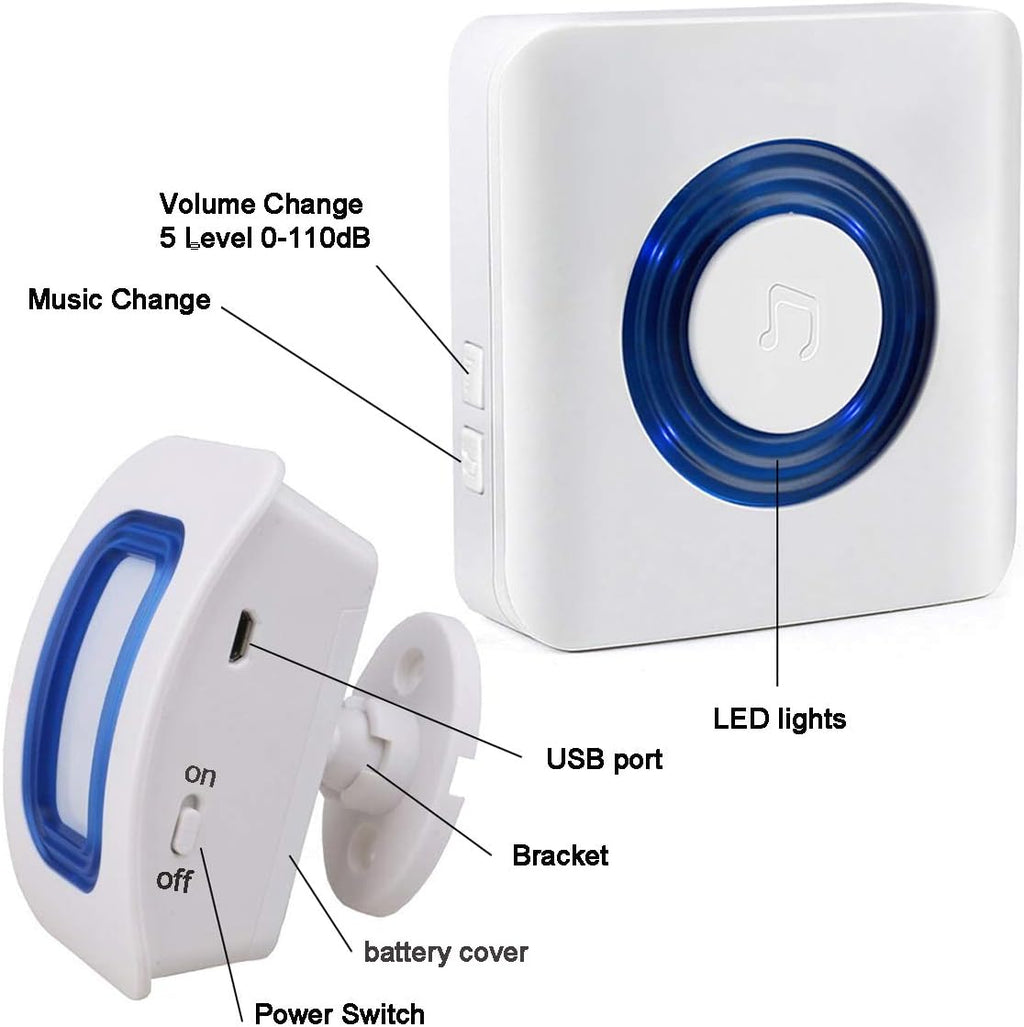 Wireless Motion Sensor Alert Alarm with 3 Receiver 2 Monitor Motion M6173