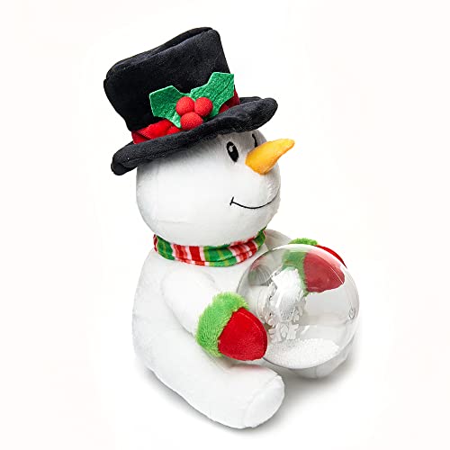 Animated Christmas Snowman LED Light Plush Toy 12 Inches X9161