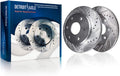 Rear Drilled & Slotted Brake Rotors 2pc Set I853
