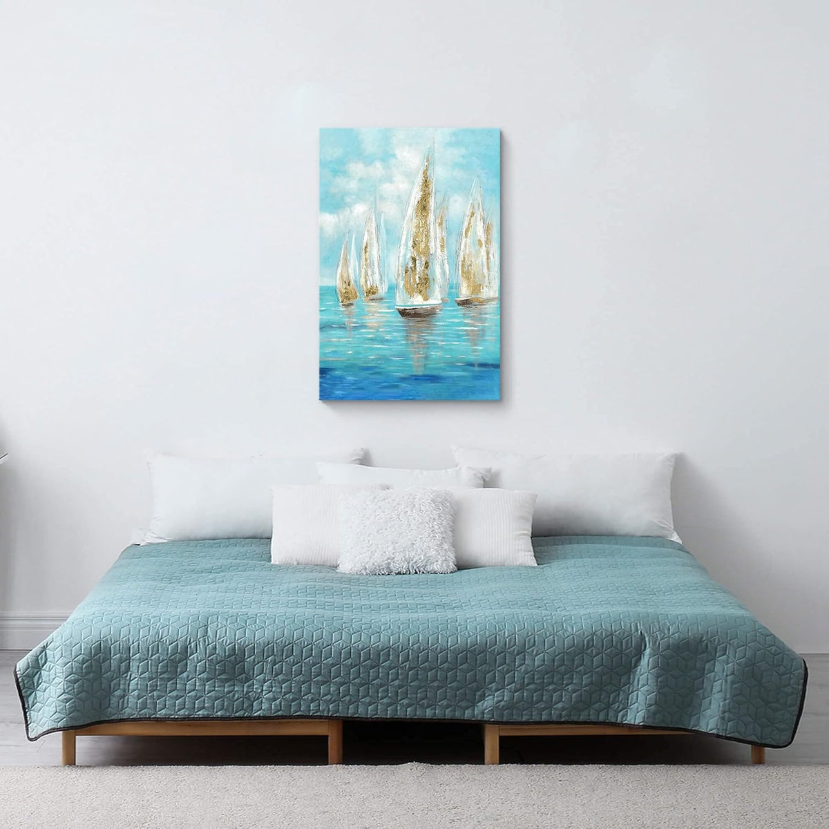 36 x 24 Hand-Painted Textured Canvas Wall Art Z3111