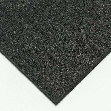 Black Rubber Garage Flooring Sheets and Rolls 3/8 in. T x 4 ft. W x 4 ft. L J83120