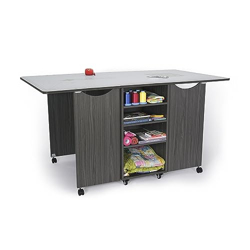 Ash White Cutting Table with Storage Q675
