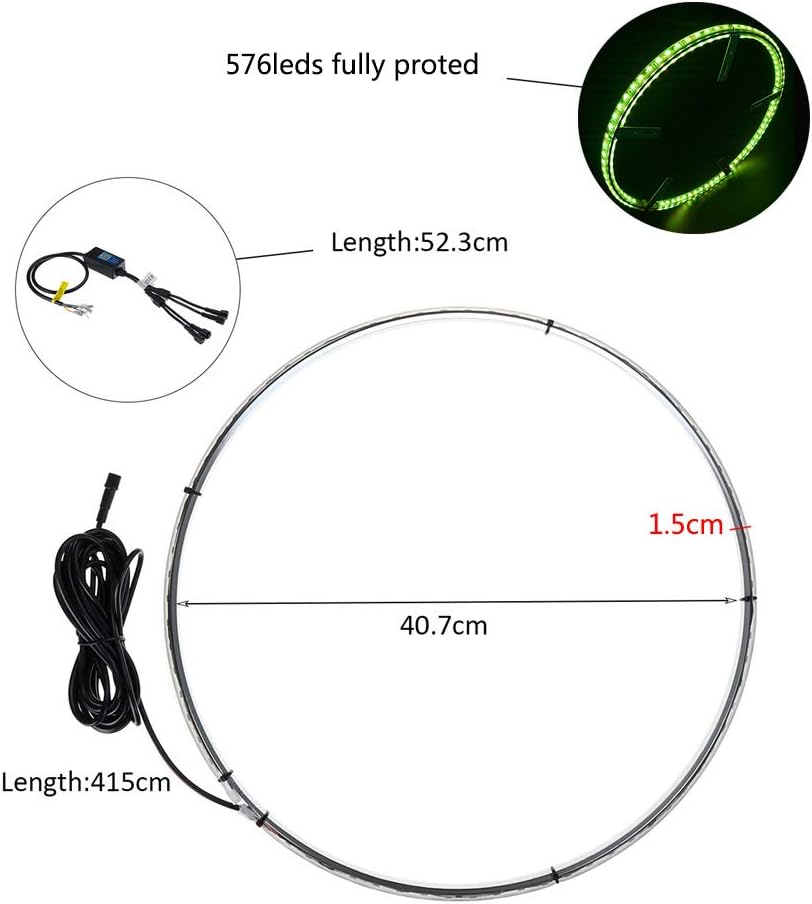 17inch Double Row Wheel Ring Light Kit with Turn Signal and Braking T40150